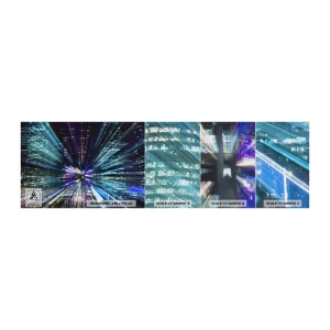 Mostră tapet Premium Canvas - Trecere către hiperspațiu - Abstracția, Oraș, Grafică - 100x30 cm