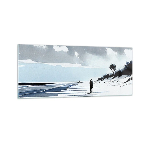 Tablou pe sticlă - Singuratic - 100x40 cm