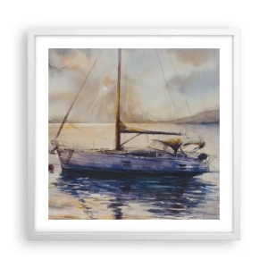 Poster în ramă albă - O seară în golf - 50x50 cm