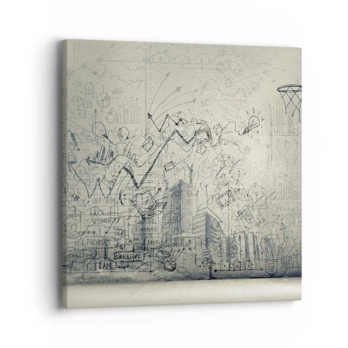 Tablou pe pânză - Minunata mea viață de oraș - 40x40 cm