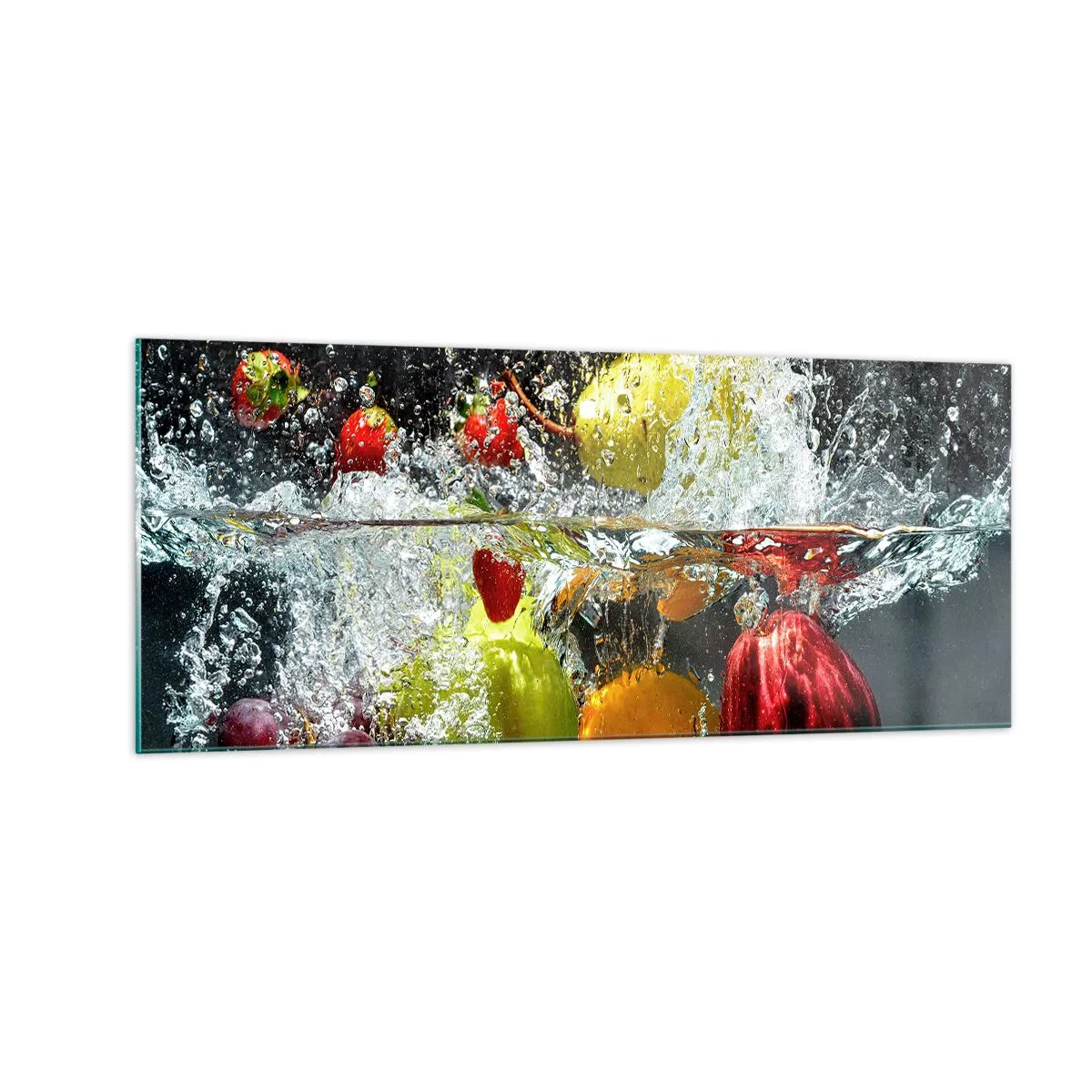 Tablou pe sticlă - Răcoritoare cu fructe - 100x40 cm