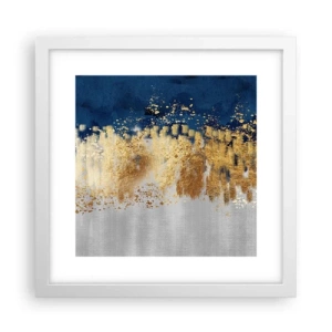 Poster în ramă albă - Compoziție modernă cu bliț - 30x30 cm