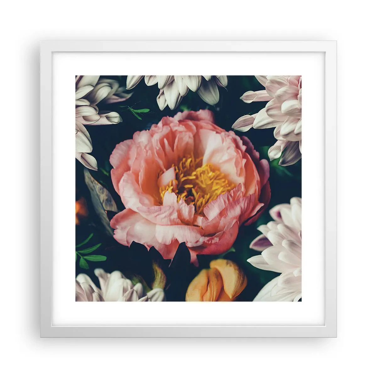 Poster în ramă albă - Cu splendoare barocă - 40x40 cm