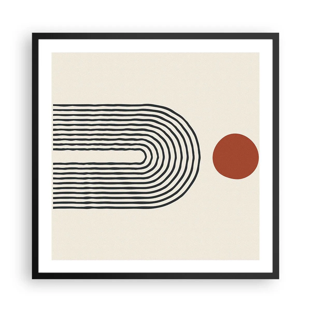 Poster în ramă neagră - Magnetismul formelor și al culorilor - 60x60 cm