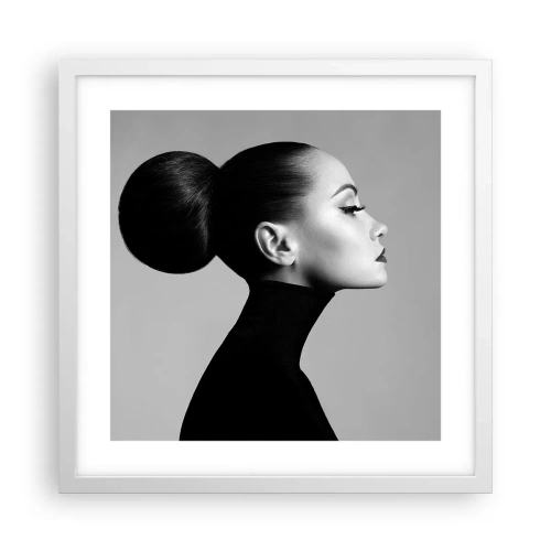 Poster în ramă albă - Nefertiti contemporană - 40x40 cm
