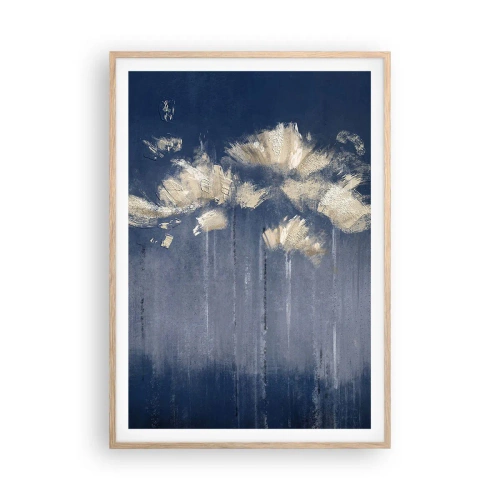 Poster în ramă de stejar deschis - Ca petalele în vânt - 70x100 cm