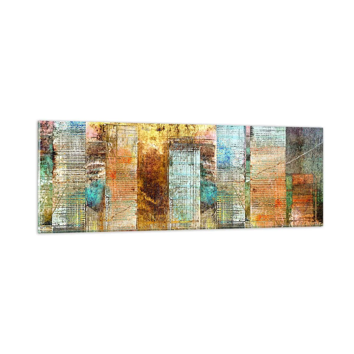 Tablou pe sticlă - Metropola însorită - 90x30 cm