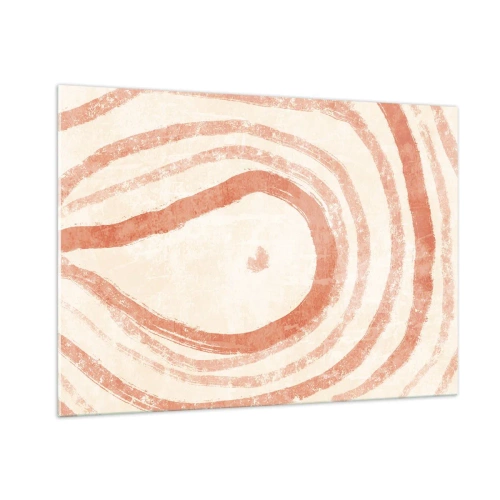 Tablou pe sticlă - Cercuri de corali - compoziție - 100x70 cm
