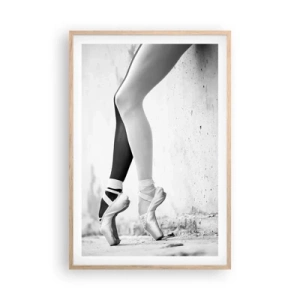 Poster în ramă de stejar deschis - Balerină, voila! - 61x91 cm