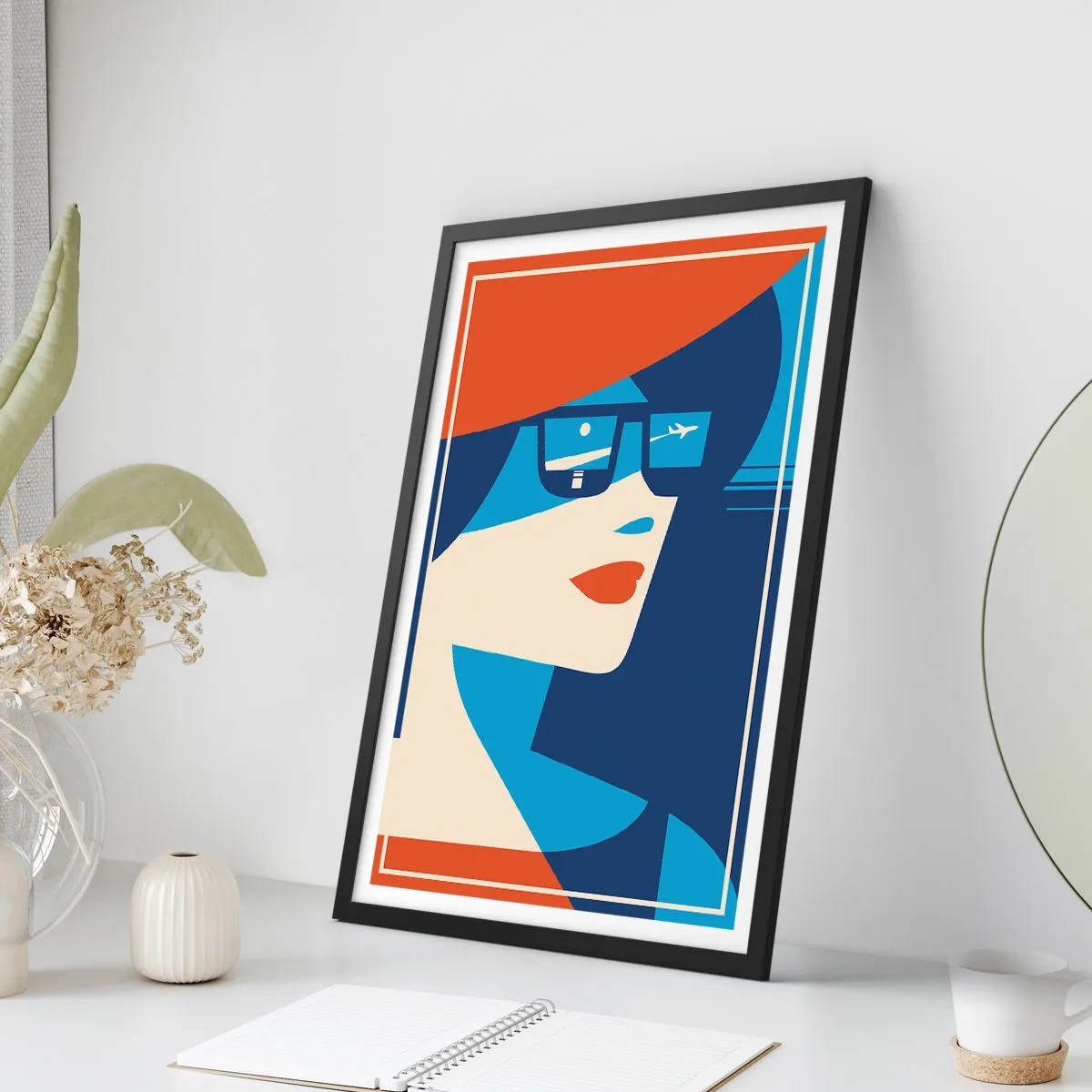 Poster în ramă neagră - Excursie de vacanță - 50x70cm - Călătorie în vacanță - Decorațiune modernă pentru perete pentru living și dormitor ARTTOR