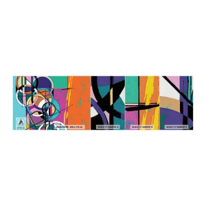 Mostră tapet Premium Canvas - Roată cu roată - Abstracția, Bucată, Grafică - 100x30 cm