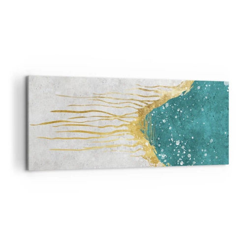 Tablou pe pânză - Mareea de aur - 100x40 cm