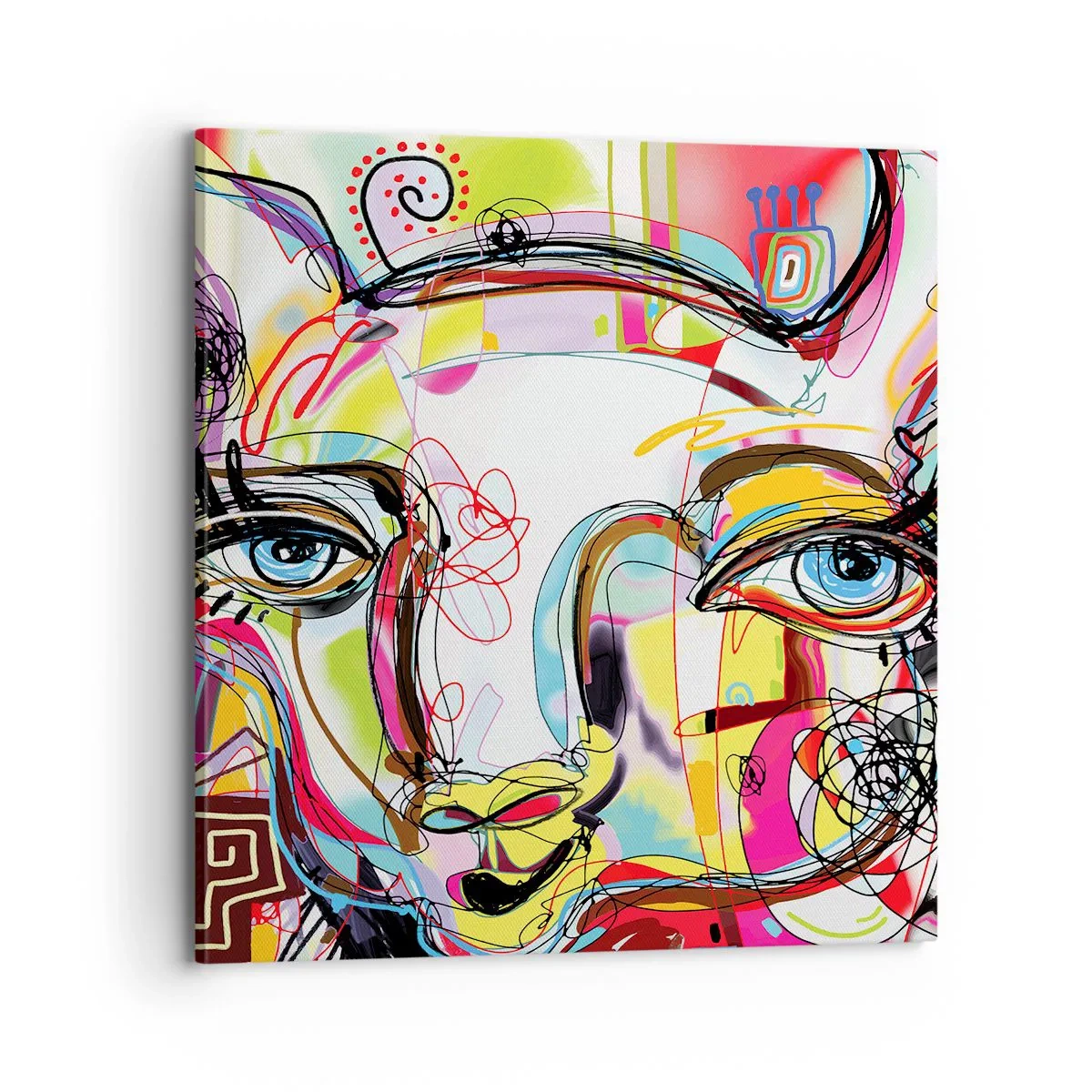 Tablou pe pânză - Bogăția naturii feline - 70x70 cm