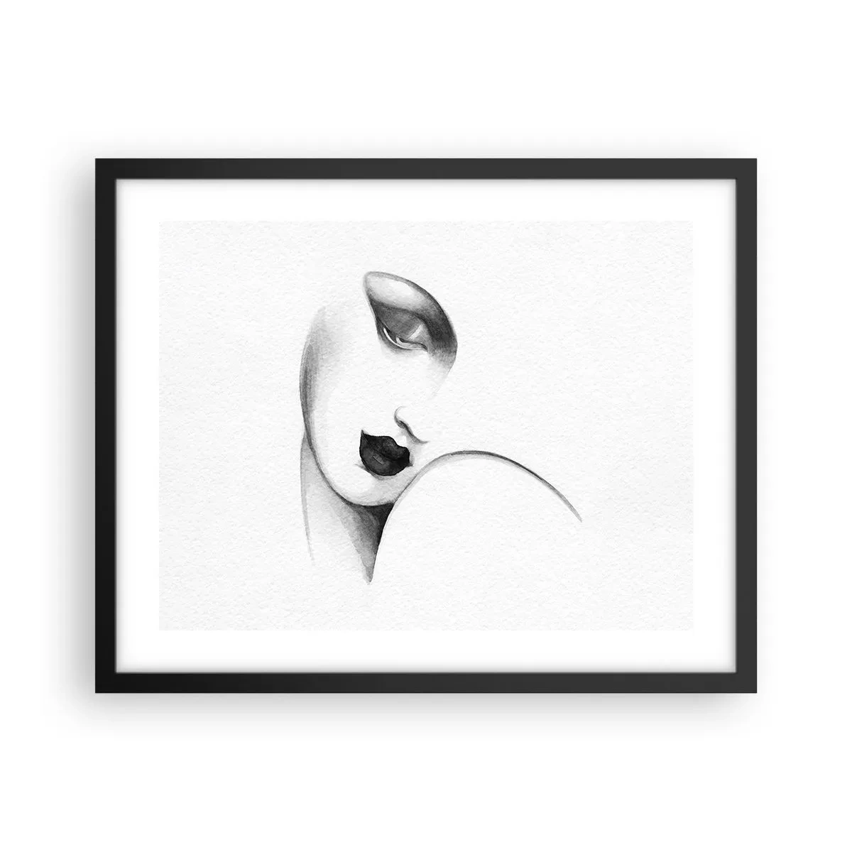 Poster în ramă neagră - În stilul Lempickei - 50x40 cm