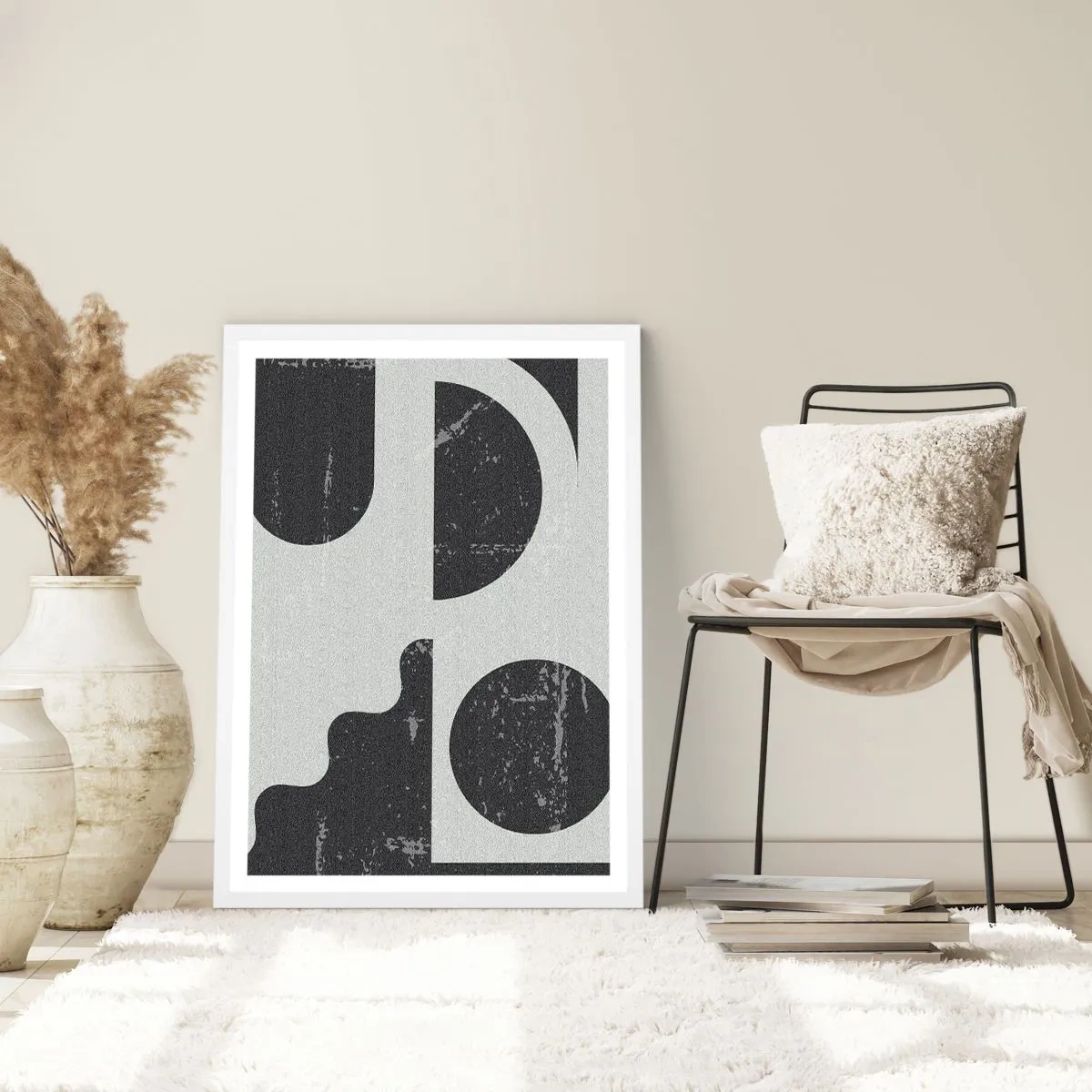 Poster în ramă albă - Compoziție deasupra și dedesubt - 70x100 cm