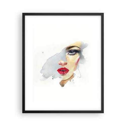 Poster în ramă neagră - Reflecție într-o picătură de apă - 40x50 cm