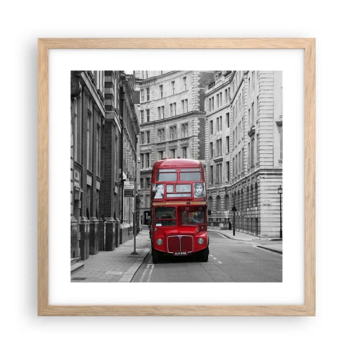 Poster în ramă de stejar deschis - Viața de zi cu zi nu trebuie să fie gri - 40x40 cm