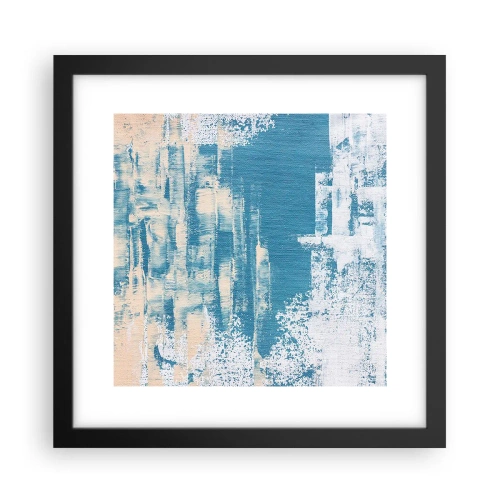 Poster în ramă neagră - Prin ţurţur de gheață - 30x30 cm