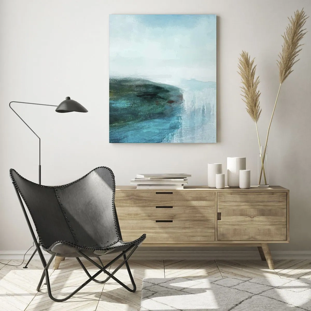 Tablou pe sticlă - Abstracție maritimă - 70x100 cm