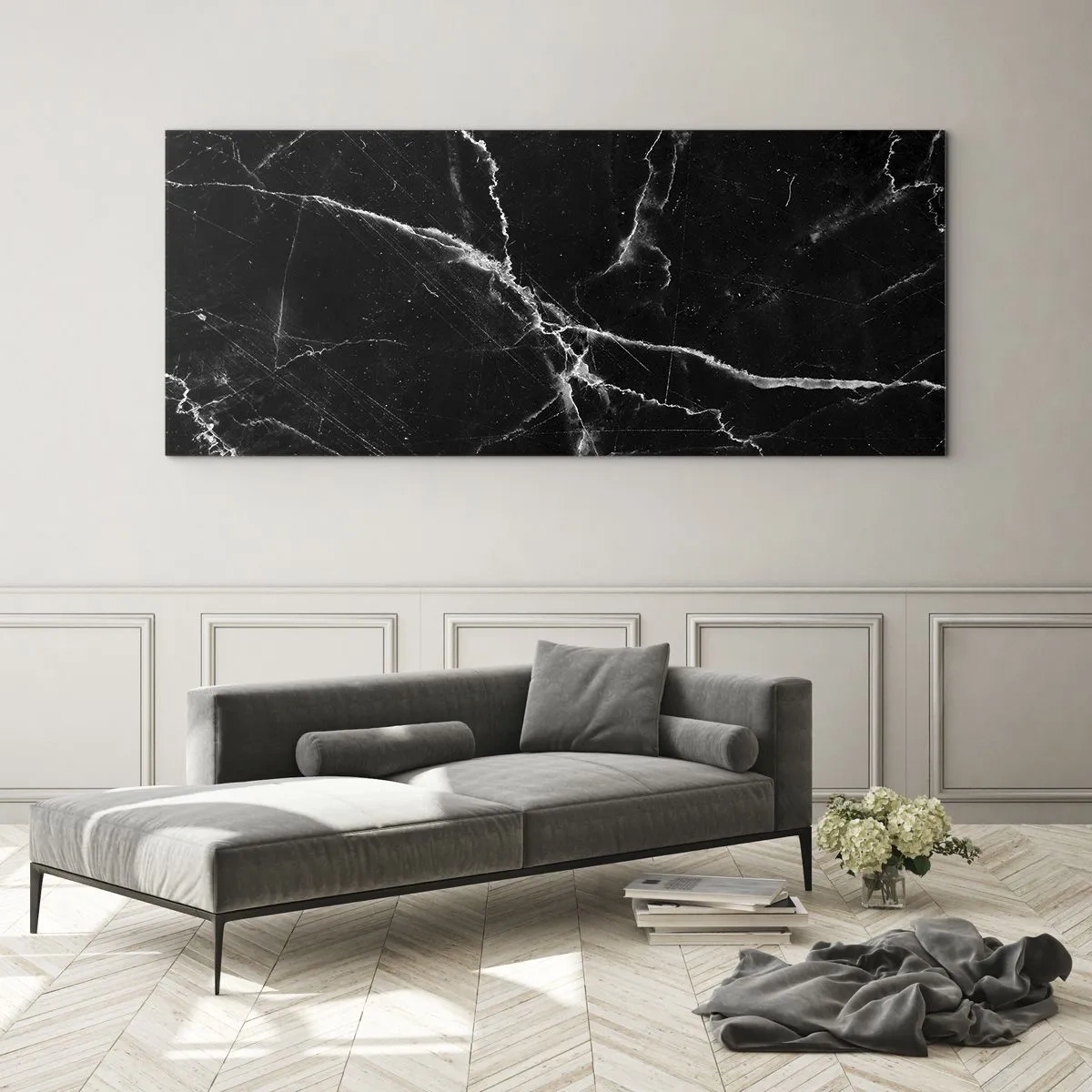 Tablou pe sticlă - Viața secretă a unei pietre - 100x40 cm