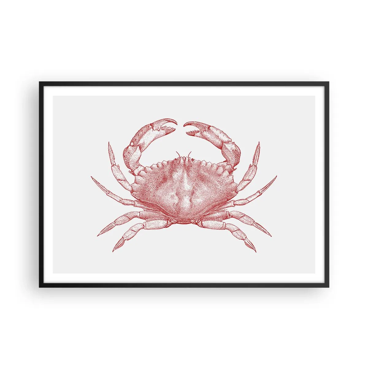 Poster în ramă neagră - Crab peste crabi - 100x70 cm
