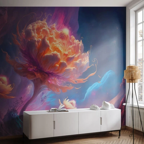 Tapet Premium Canvas - O altă lume - Fantastic, Teren, Flori - 350x256 cm