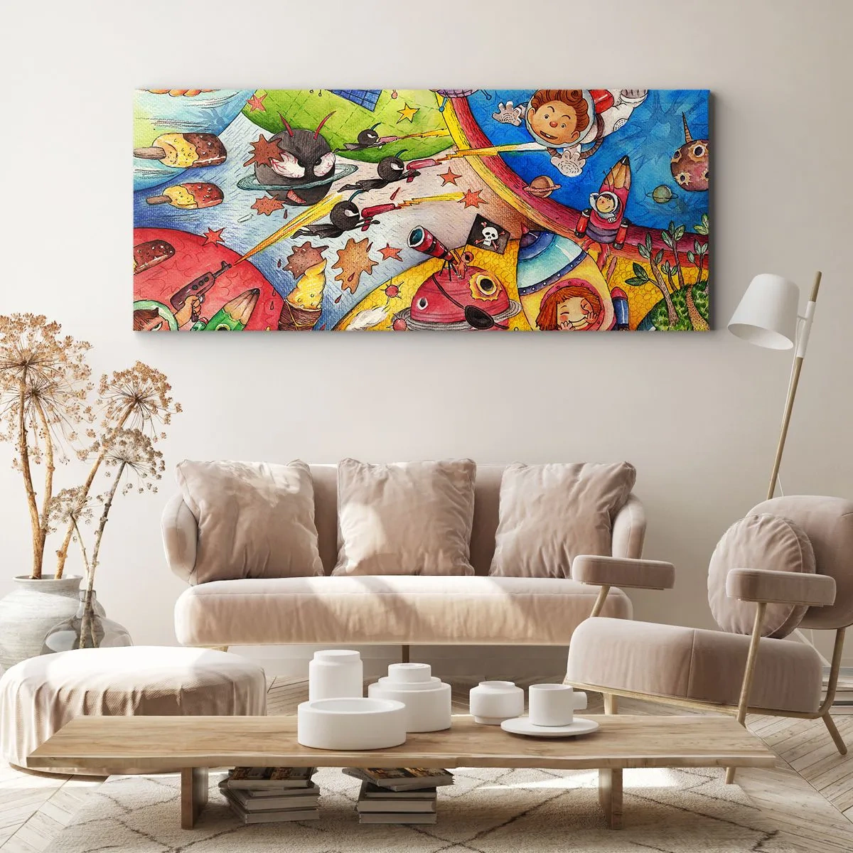 Tablou pe pânză - O mare aventură spațială - 100x40 cm
