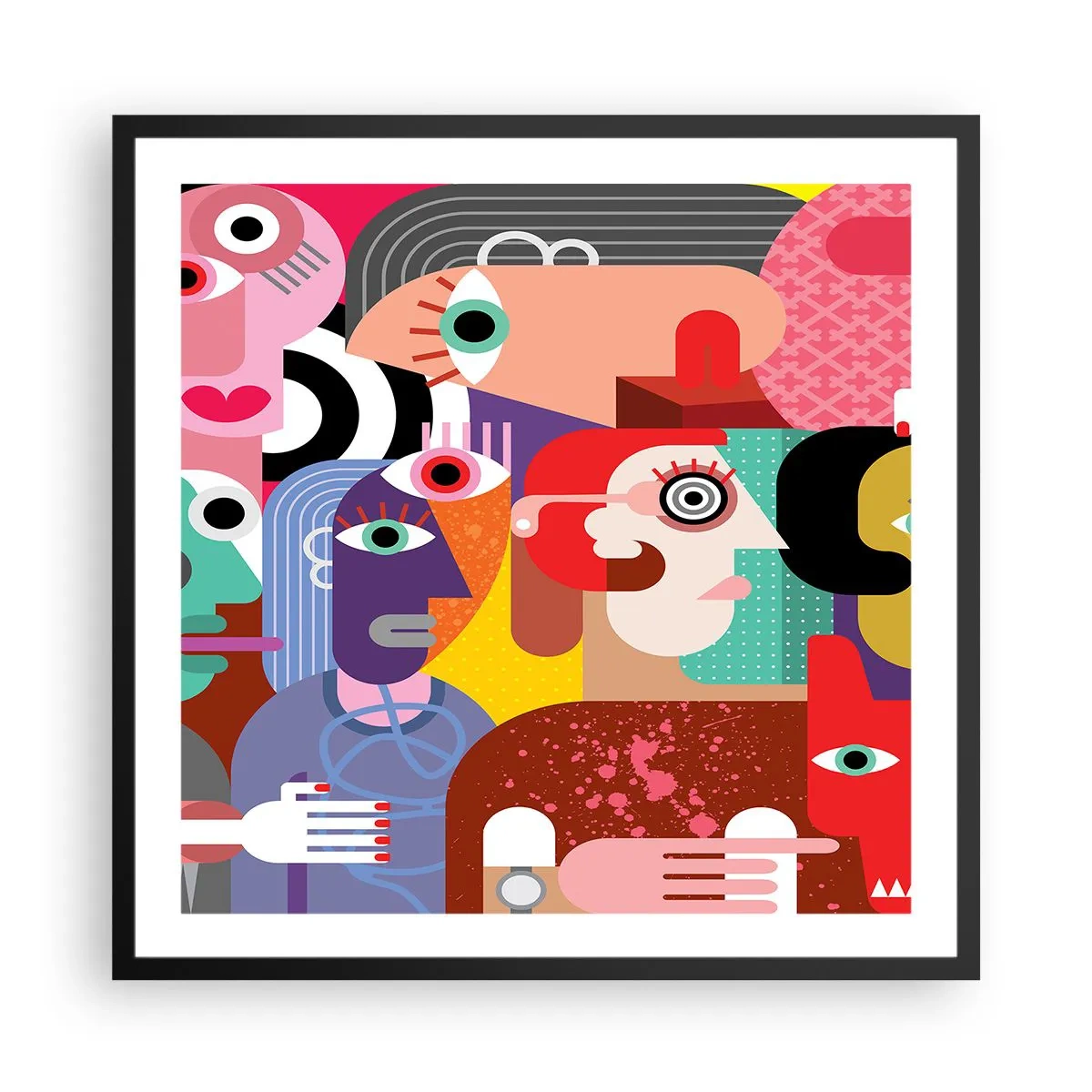 Poster în ramă neagră - Am venit de la domnul Picasso - 60x60 cm