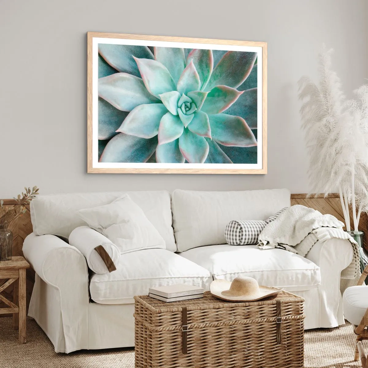 Poster în ramă de stejar deschis - Inima deșertului - 40x30 cm