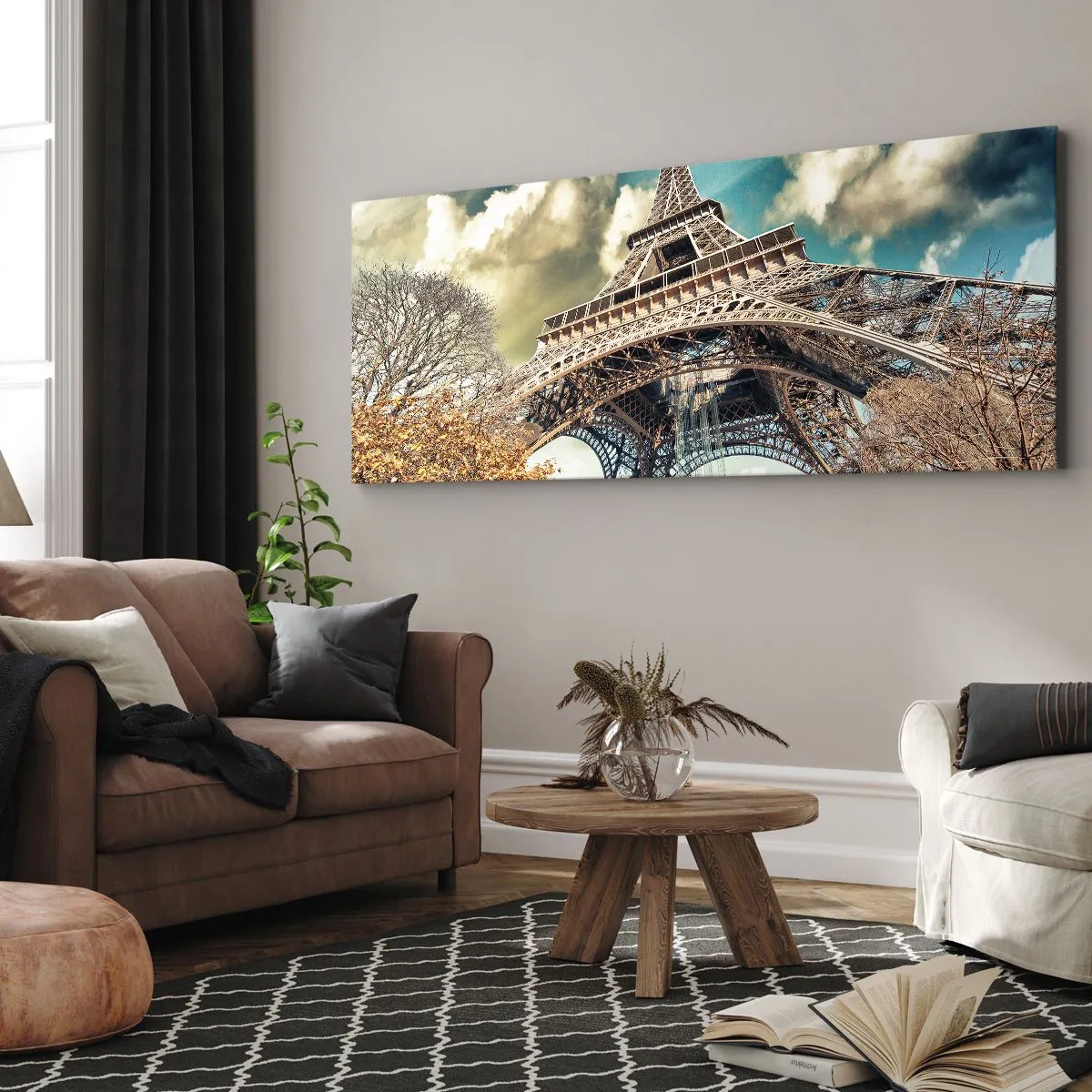 Tablou pe pânză - Și la Paris, în toamna anului .... - 100x40 cm