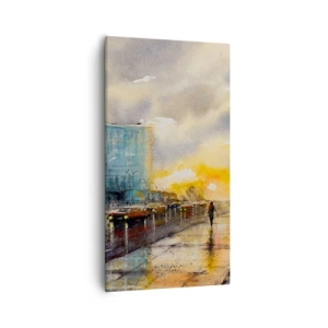 Tablou pe pânză - Viața pe țărm - 55x100 cm