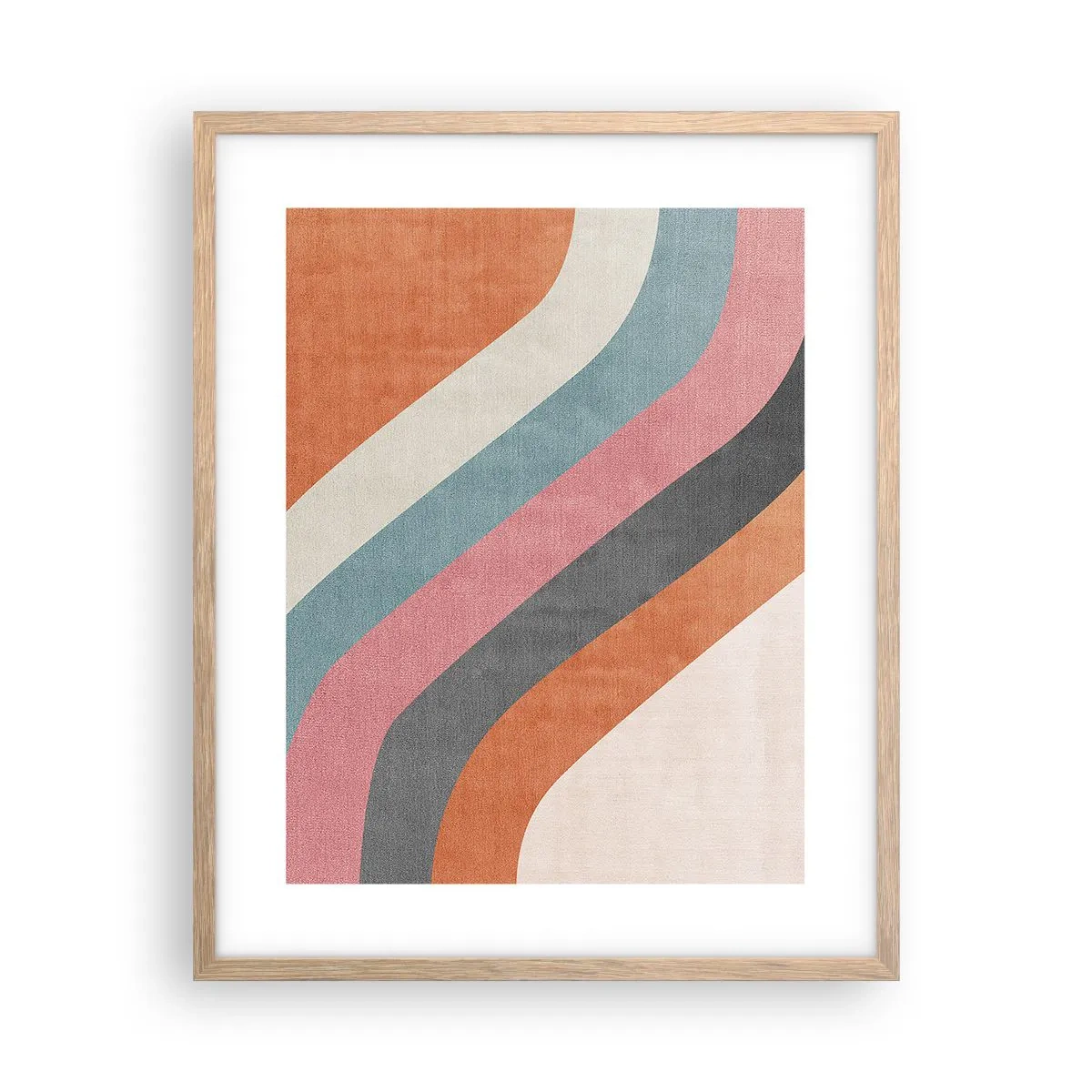 Poster în ramă de stejar deschis - Compoziție diagonală - mișcare - 40x50 cm