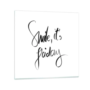 Tablou pe sticlă - Bucurie adevărată - 30x30 cm