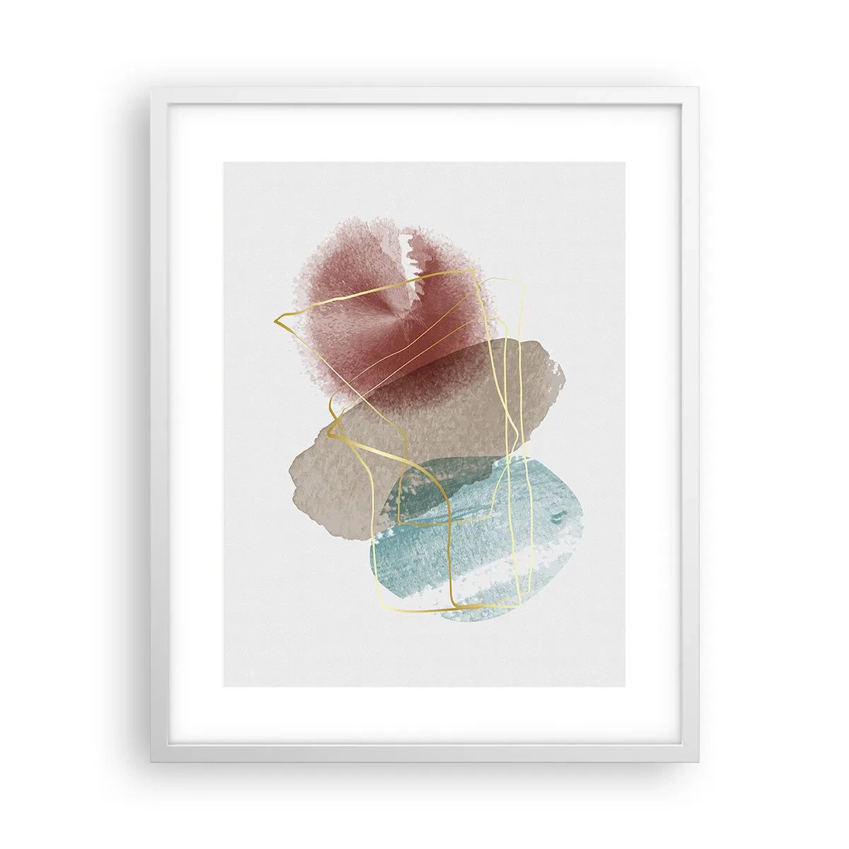 Poster în ramă albă - Mărgele de spațiu - 40x50 cm