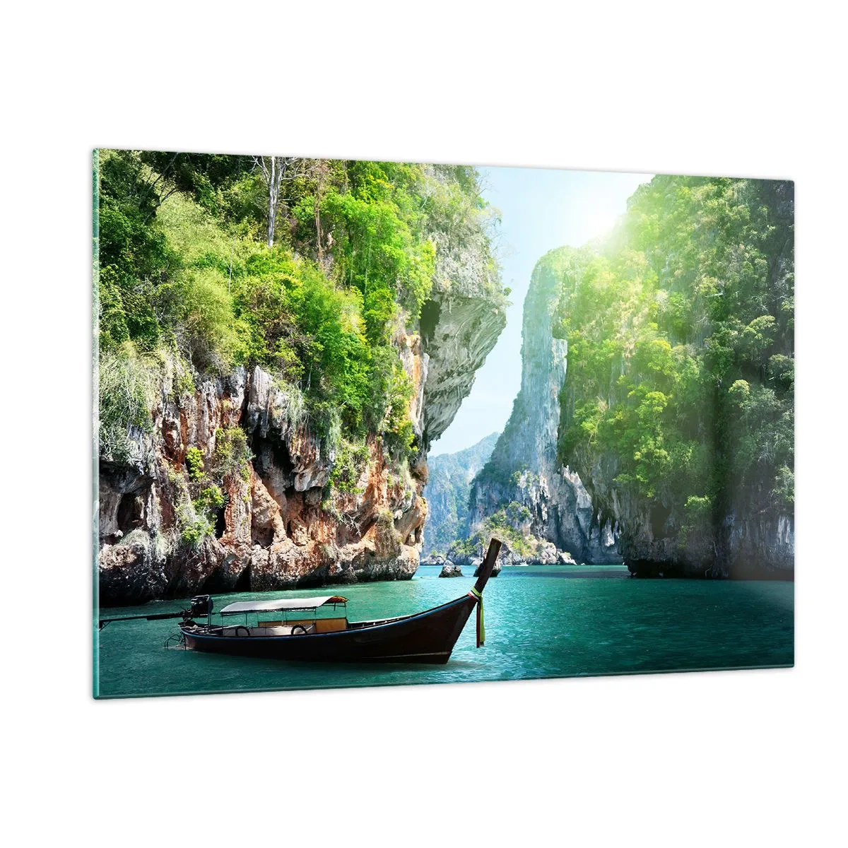 Tablou pe sticlă - Invitație la o călătorie exotică - 120x80 cm