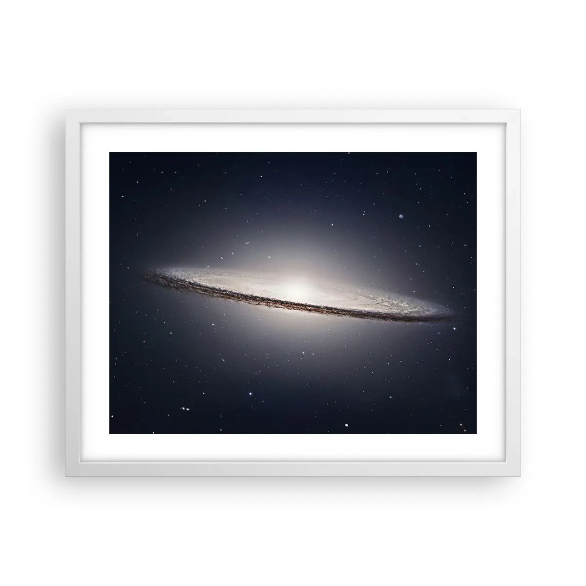 Poster în ramă albă - Cu mult timp în urmă, într-o galaxie foarte, foarte îndepărtată... - 50x40 cm