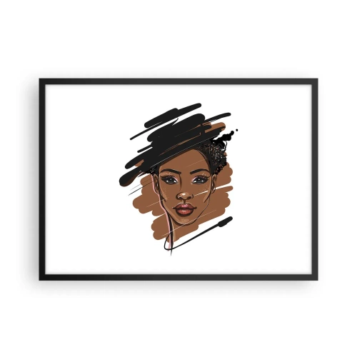 Poster în ramă neagră - Dulce ca ciocolata - 70x50 cm