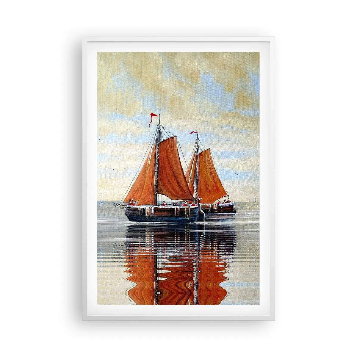 Poster în ramă albă - Hei, marinarule, navighează... - 61x91 cm