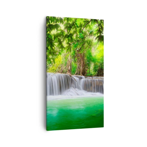 Tablou pe pânză - Cascada verde - 45x80 cm