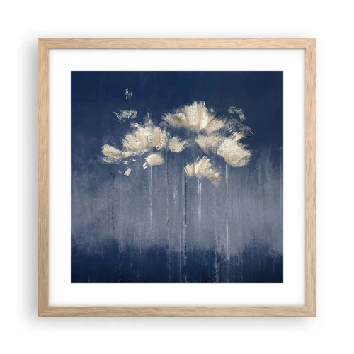 Poster în ramă de stejar deschis - Ca petalele în vânt - 40x40 cm