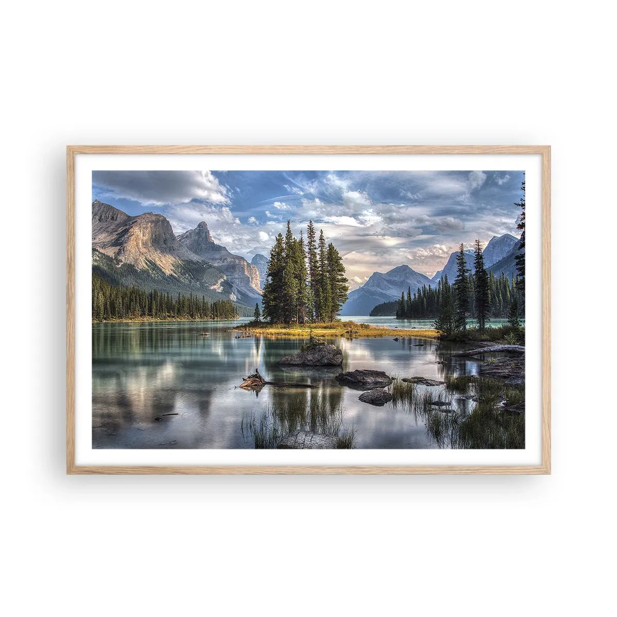 Poster în ramă de stejar deschis - La o apă mare și limpede… - 91x61 cm