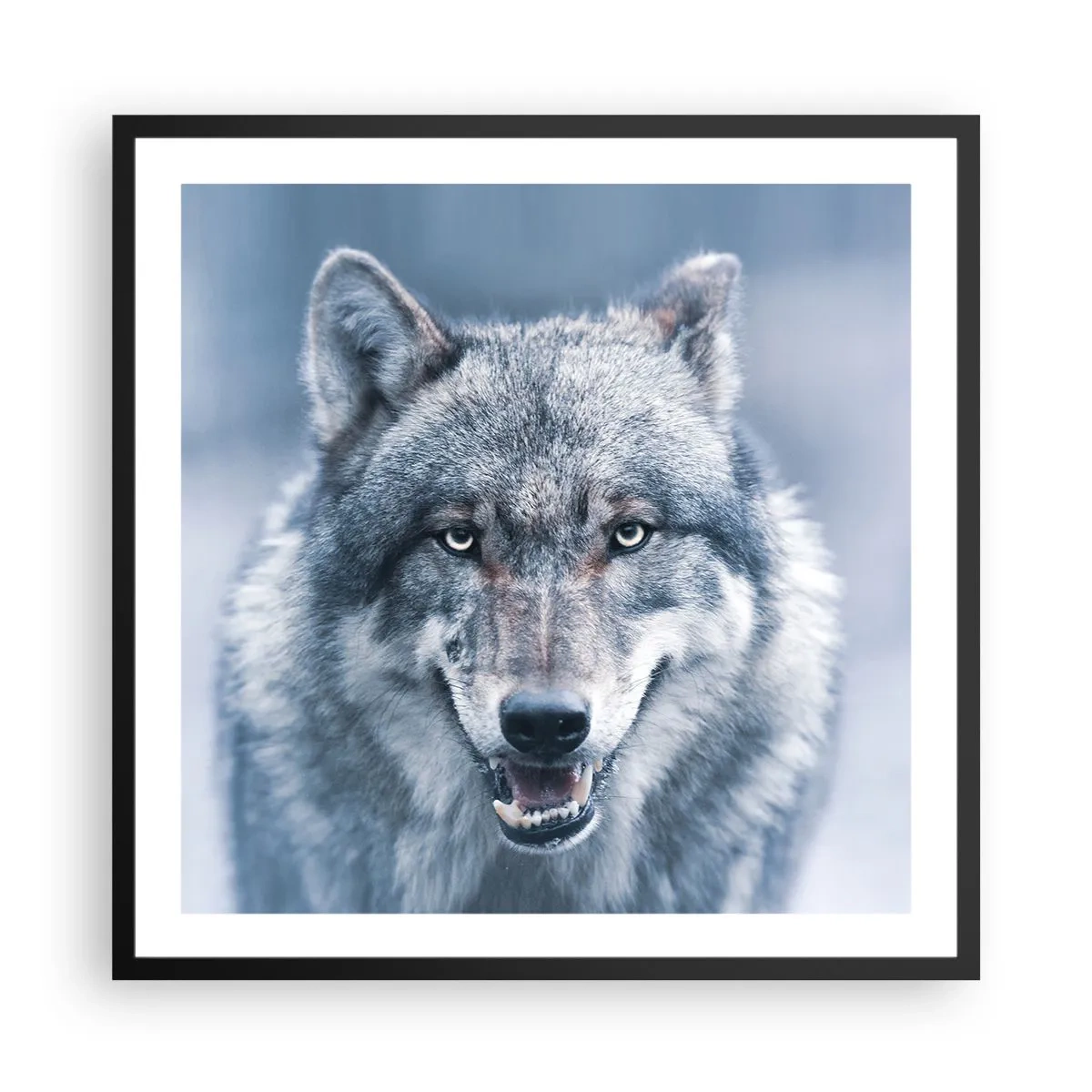 Poster în ramă neagră - Accepți provocarea? - 60x60 cm