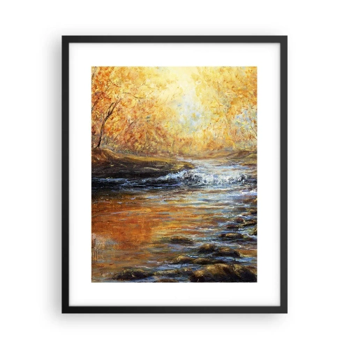 Poster în ramă neagră - Pârâul de aur - 40x50 cm