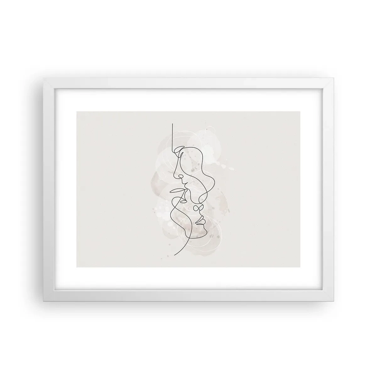 Poster în ramă albă - Încurcați într-o îmbrățișare - 40x30 cm