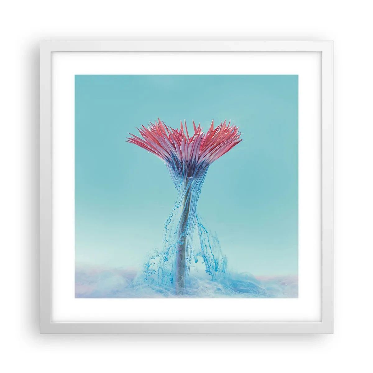 Poster în ramă albă - Într-o unduire revigorantă - 40x40 cm