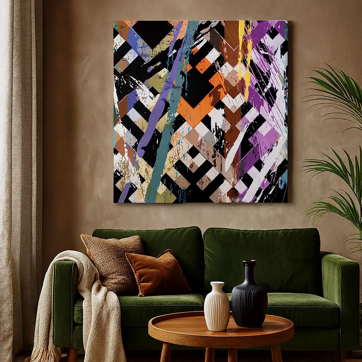 Tablou pe pânză - La pătrat - 30x30 cm