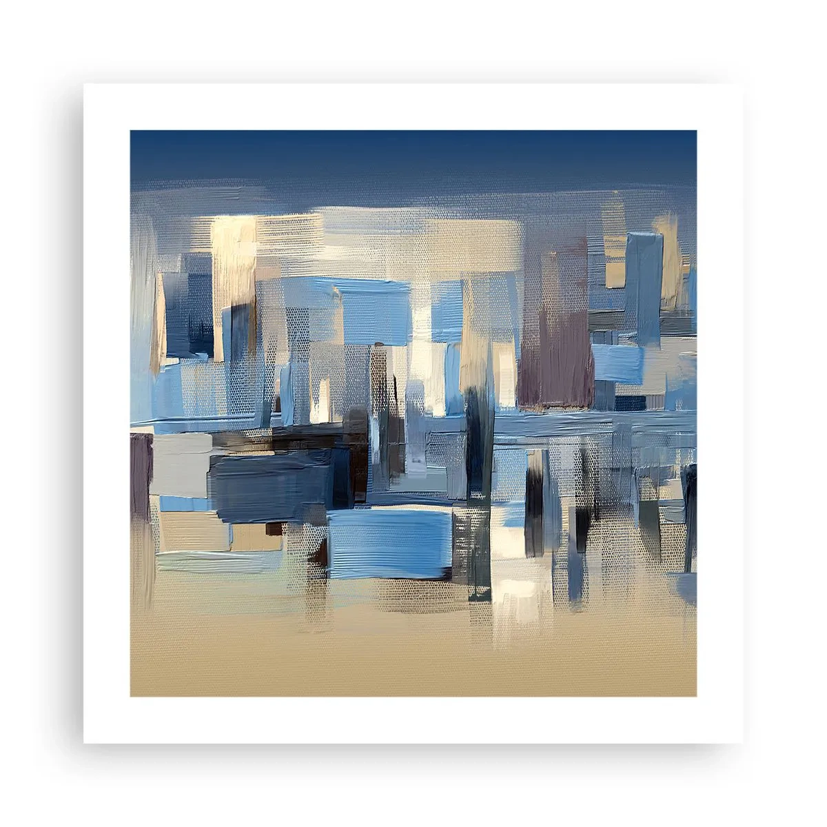 Poster - Construcție albastră - 50x50 cm
