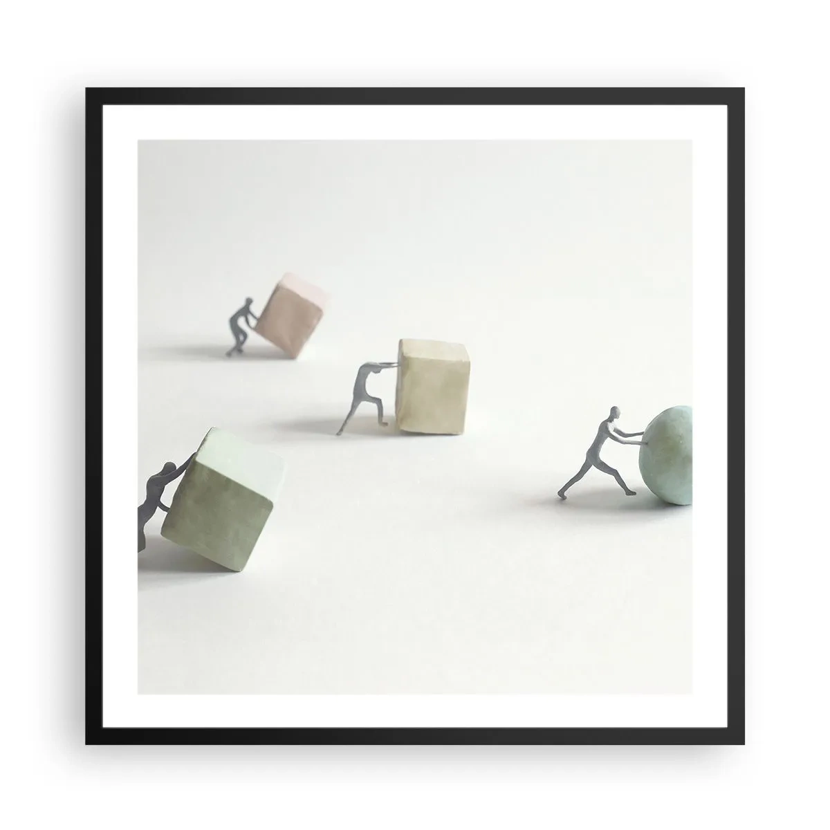 Poster în ramă neagră - Viața însăși - 60x60 cm