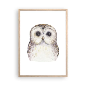 Poster în ramă de stejar deschis - Uită-te în ochii mei - 50x70 cm