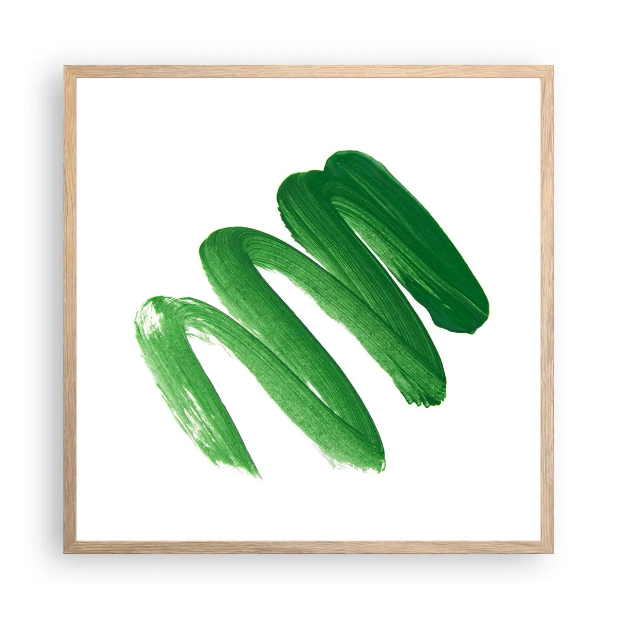 Poster în ramă de stejar deschis - Glumă verde - 60x60 cm